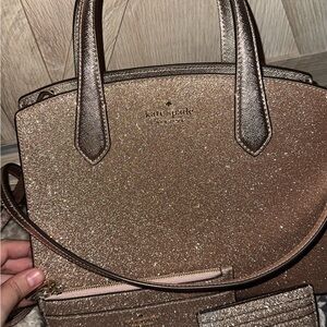 Kate Spade Glitter purse set with two wallets